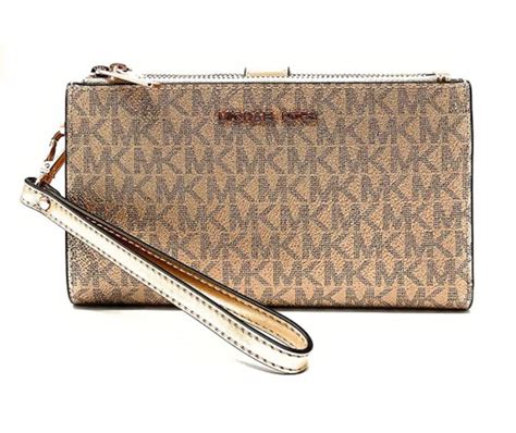 michael kors metallic jet set wallet|Michael Kors Wallet double zip.